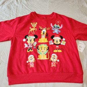 Disney Christmas sweatshirt! Lights up! Size L
